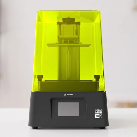 Phrozen Sonic Mini 8KS resin 3D printer front view on white home office desk