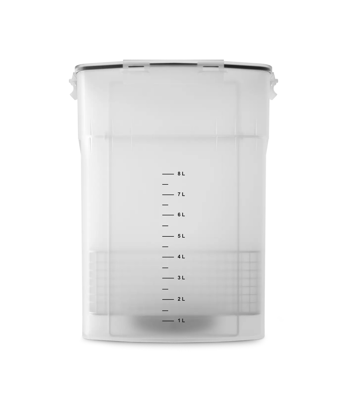 Phrozen Wash and Cure Kit Washing Bucket Set, 8 litre transparent bucket with lid, front view
