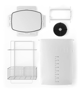 Phrozen Wash and Cure Kit Washing Bucket Set contents: lid, basket and holder, magnetic impeller, and 8 litre bucket