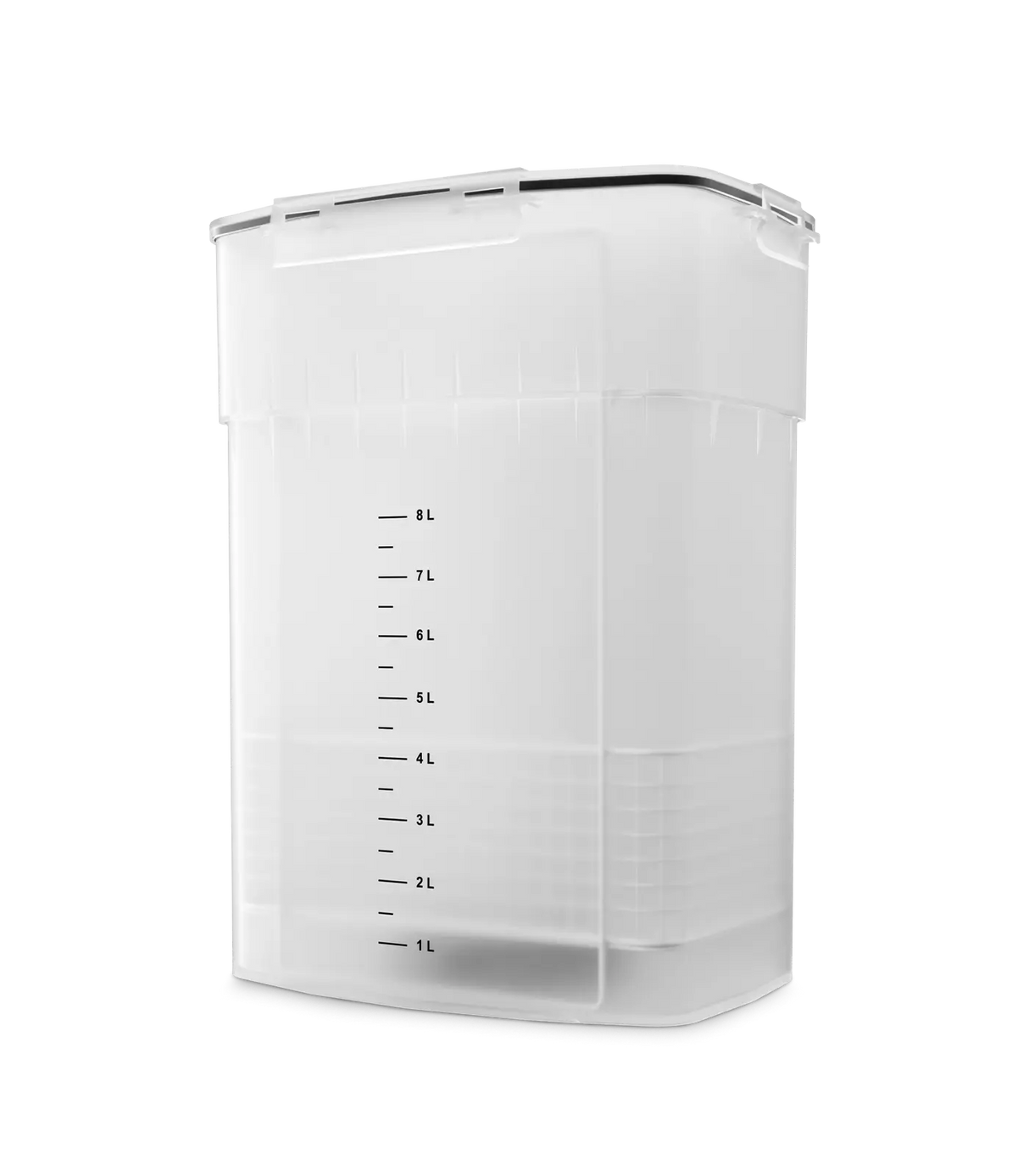 Phrozen Wash and Cure Kit Washing Bucket Set, 8 litre transparent bucket with lid, angled view