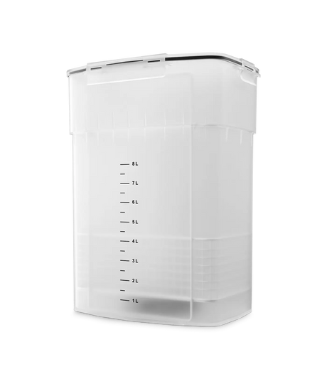 Phrozen Wash and Cure Kit Washing Bucket Set, 8 litre transparent bucket with lid, angled view