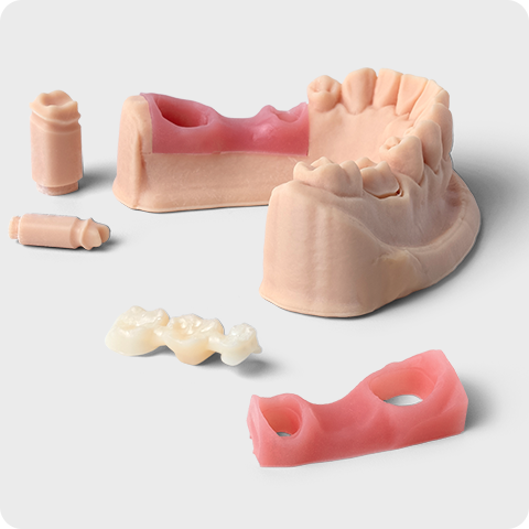 Phrozen Gingiva Mask Resin printed model and arch
