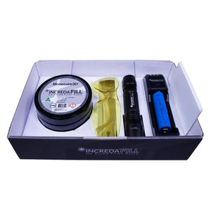 Monocure3D Incredafill UV filler paste ultimate starter kit 350g, stocked in Australia