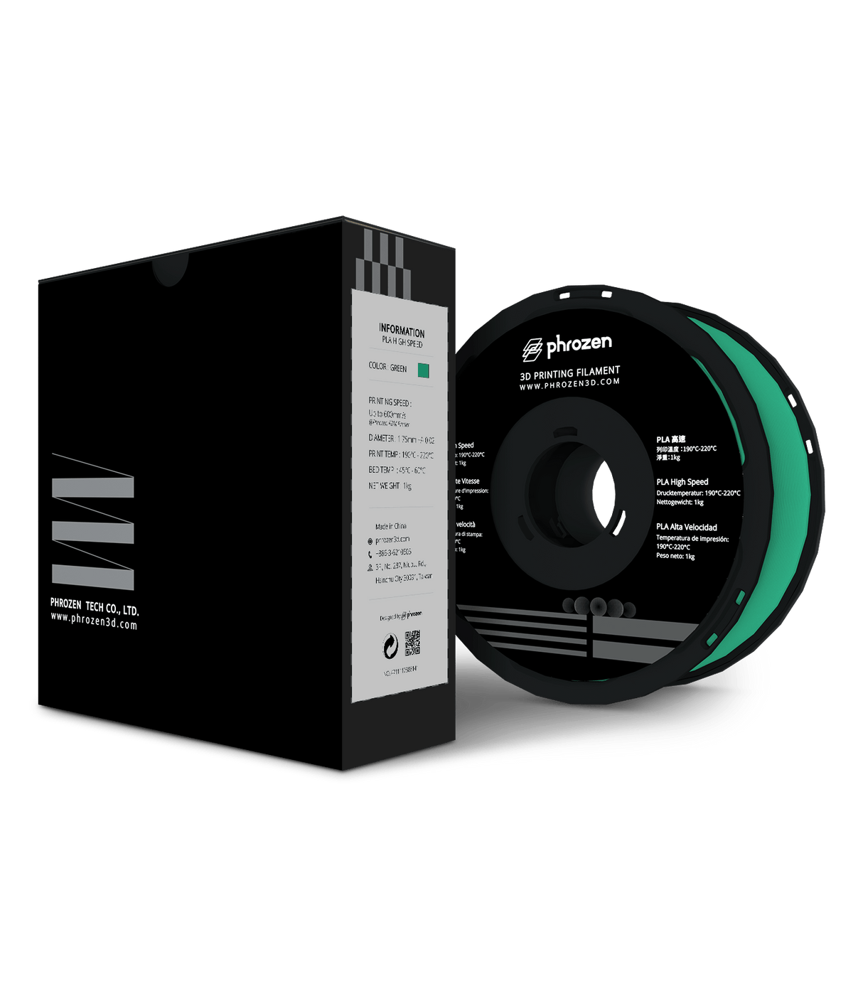 Phrozen - Phrozen High Speed PLA 1kg Green - 3D Printing Filament - 3D Cast